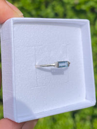 Aquamarine Baguette Ring