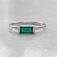 Emerald Baguette Ring