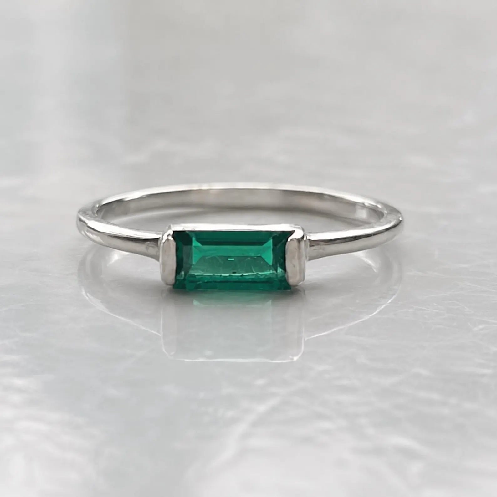 Emerald Baguette Ring