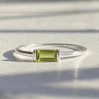 Peridot Baguette Ring