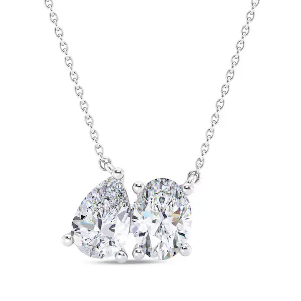 Solitaire Double Stone Necklace