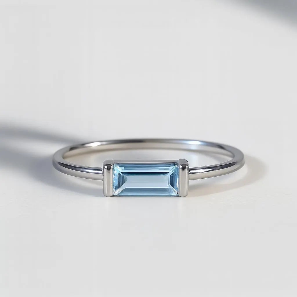 Blue Topaz Baguette Ring
