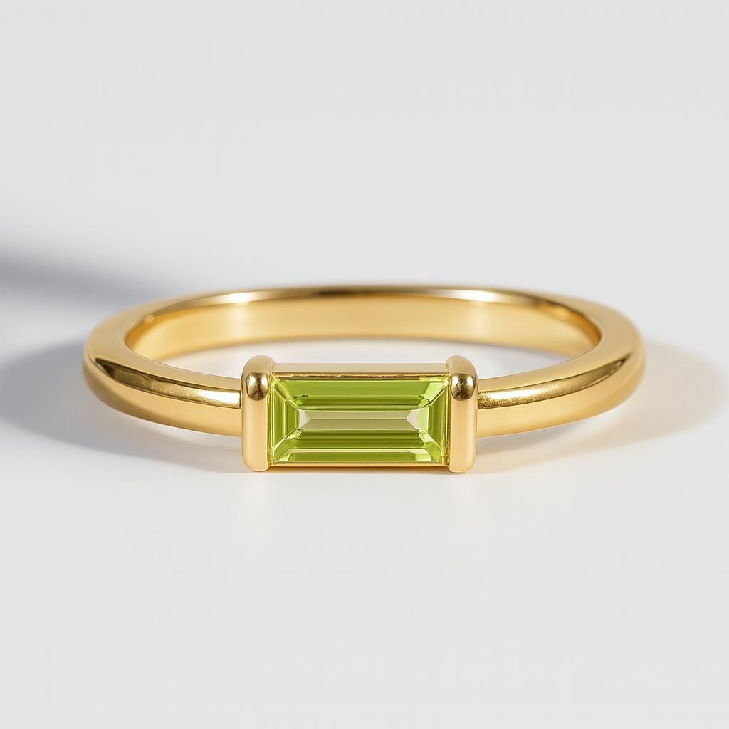 Peridot Baguette Ring