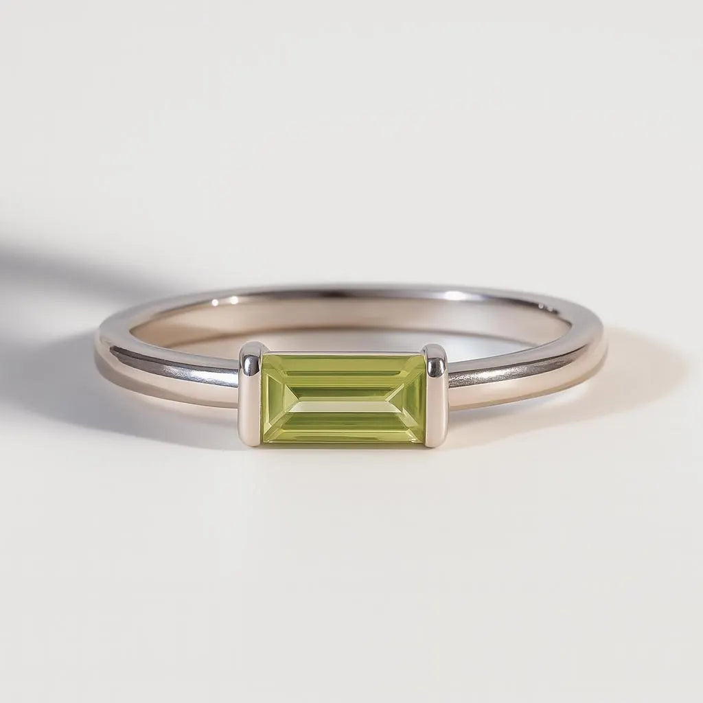 Peridot Baguette Ring
