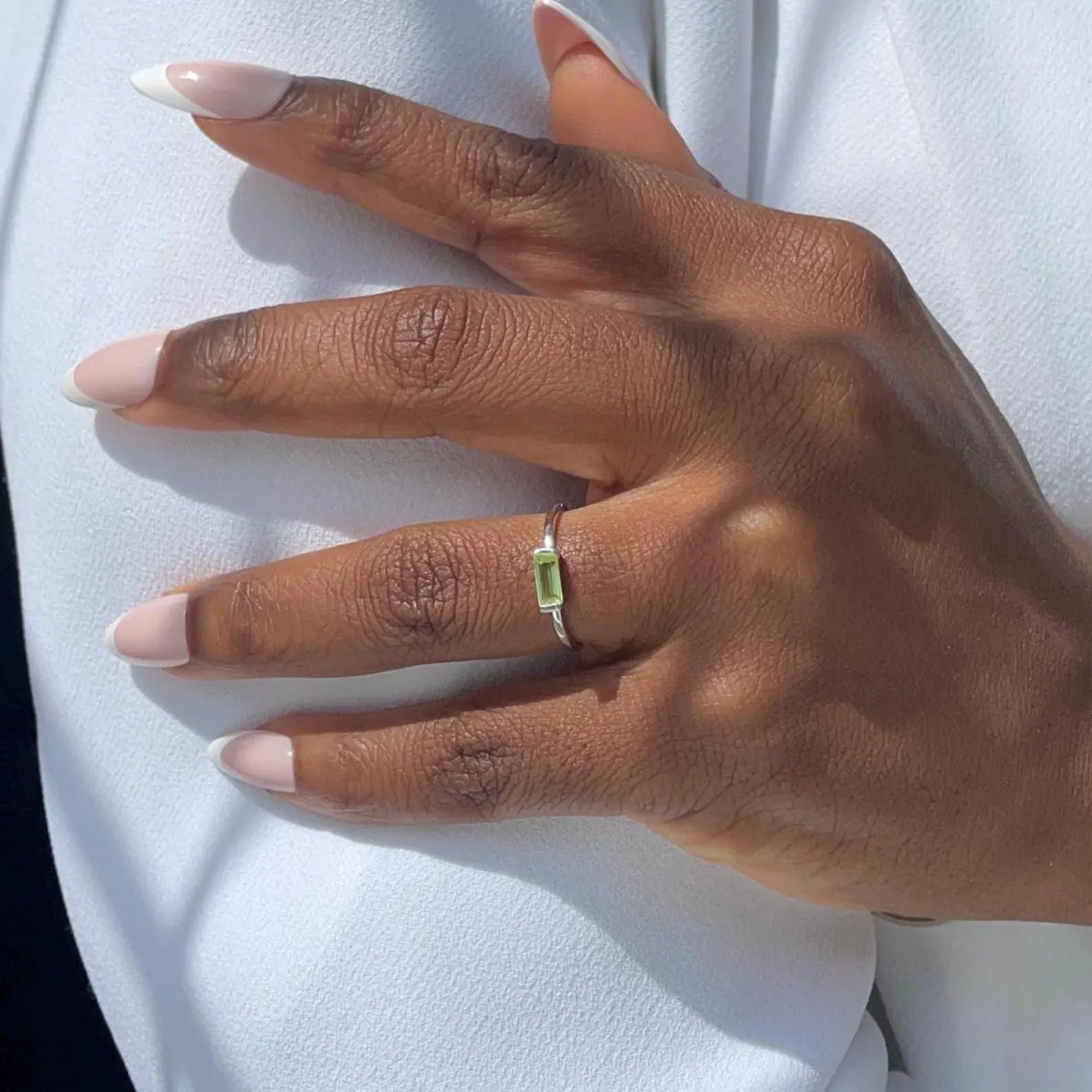 Peridot Baguette Ring
