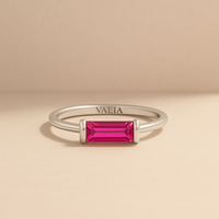 Pink Tourmaline White Gold Ring