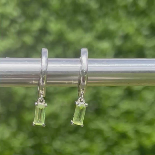 Peridot Baguette Earring