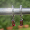 Garnet Baguette Earring