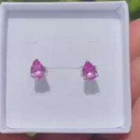 Pink Sapphire Earrings