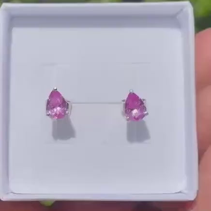 Pink Sapphire Earrings