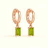 Peridot Baguette Earring