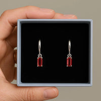 Ruby Baguette Earring