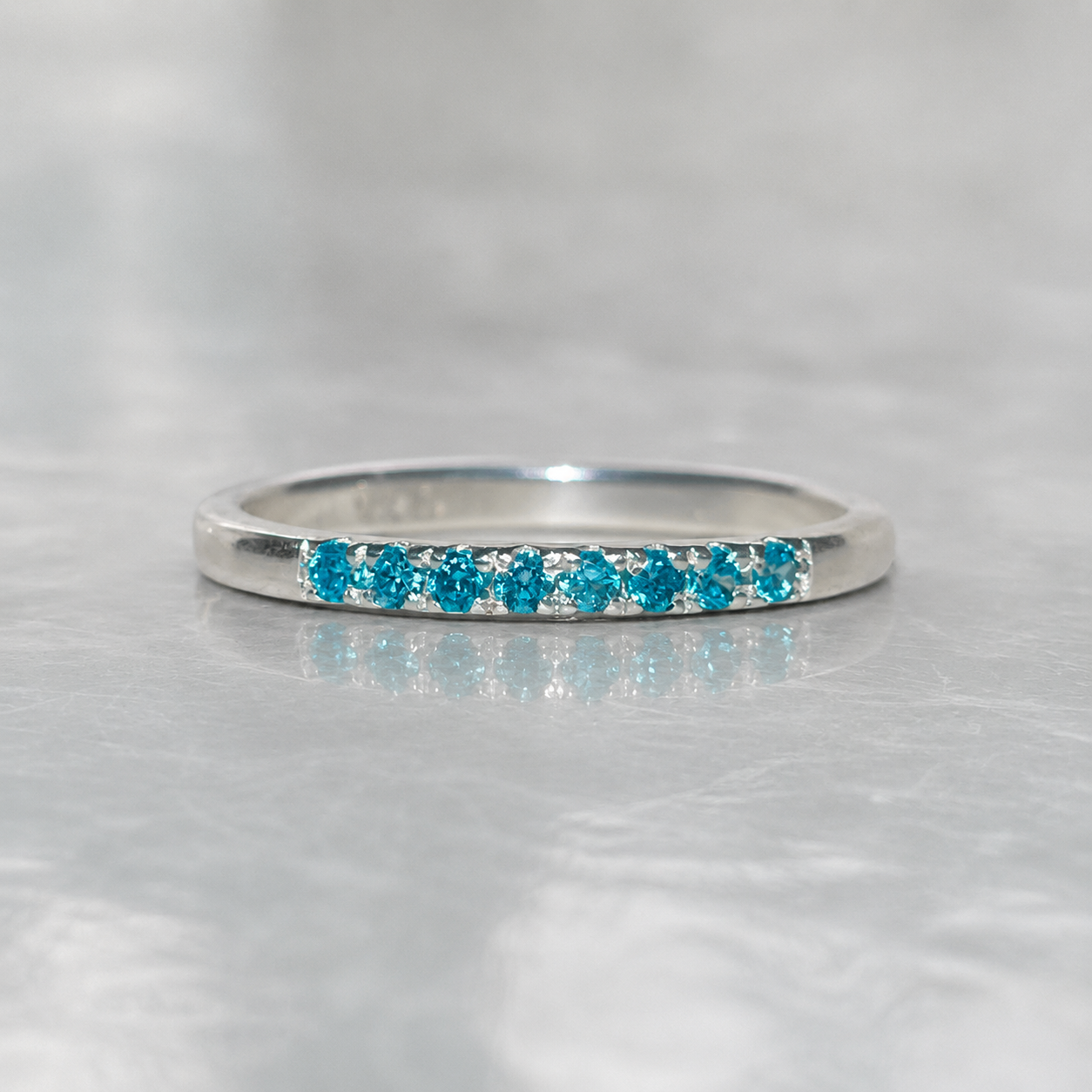 London Blue Topaz Half Eternity Ring